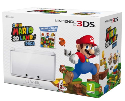 Nintendo 3DS - Console, Bianco Ghiaccio con Super Mario 3D Land [Bundle]