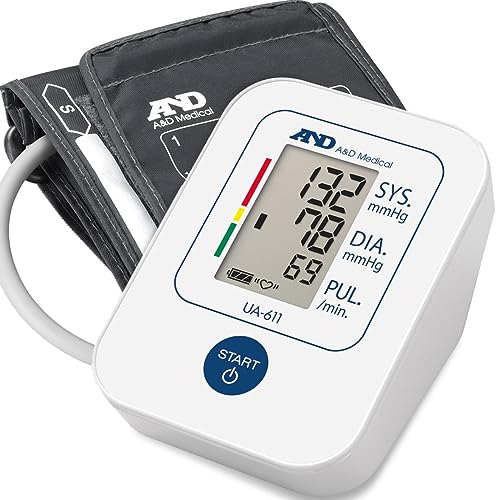 A&D Medical UA-611 Misuratore di Pressione Arteriosa da Braccio Digitale - Apparecchio Automatico per Misurare la Pressione Clinicamente validato
