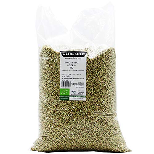 Oltresole - Grano Saraceno Decorticato Biologico 5 Kg - cereale crudo, non trattato termicamente, da coltivazione biologica, confezione convenienza