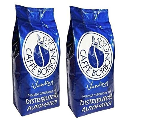 6 Buste Confezioni 1 kg Caffe' Borbone in Grani Miscela Blu Vending Originale
