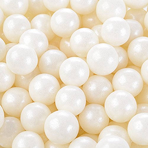 Modecor - Perle di Zucchero Perlescenti Bianche Ø 0,9 cm 100g