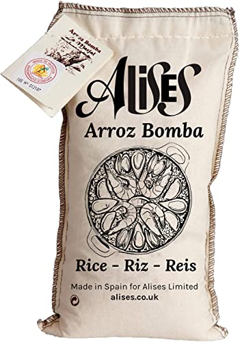 Alises 1 Kg di riso per paella Bomba D.O. Valencia - Arroz Bomba, riso bianco premium spagnolo