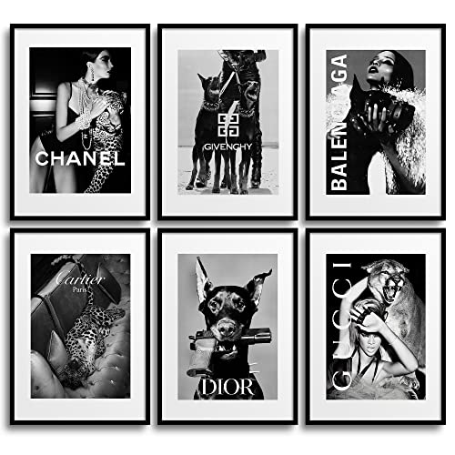 MONOKO Quadri per le pareti di soggiorno e camera da letto, moderni, immagini in bianco e nero, set di 6 poster in formato A4 senza cornice