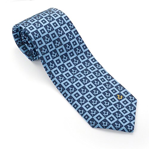 Non ti scordar di me design massonico in seta cravatta