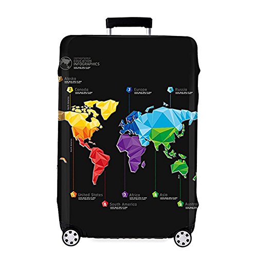 Cover Proteggi Copertura per valigie 18-32 pollici Coperchio per bagagli in fibra di bambù, fibra di carbonio (Color 1, S)