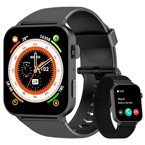 Blackview Smartwatch Donna Uomo,Orologio con Effettua e Risposta Chiamate,1,85'' Orologio Intelligente Fitness con Monitoraggio del Sonno/SpO2/Frequenza Cardiaca,Smart Watch Contapassi per Android iOS