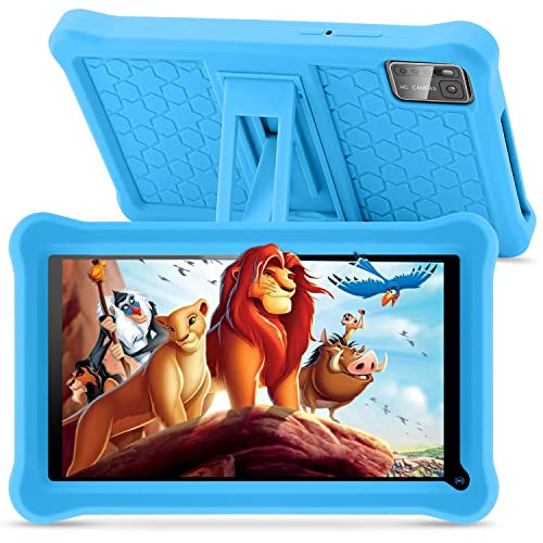 SANNUO Tablet per Bambini 7 Pollici, Android 11 Tablet,3GB RAM 32GB ROM WiFi Bluetooth Controllo Parentale Apprendimento Educazione Doppia Fotocamera Tablet PC con Custodia (Blu)