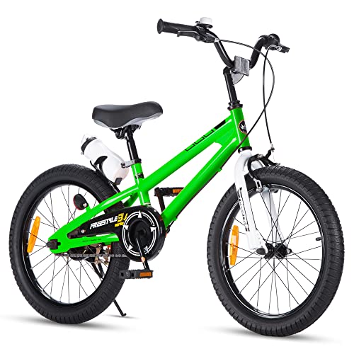 RoyalBaby bicicletta per bambini ragazza ragazzo Freestyle BMX bicicletta bambini bici per bambini 18 pollici verde