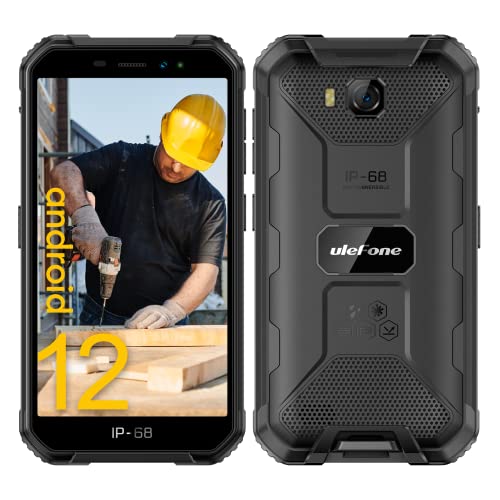 Ulefone Rugged Smartphone Android 12 Armor X6 Pro, Cellulari Resistente 4G Dual SIM 32GB ROM, Fotocamera 13MP, Display 5.0 Pollici, Telefono Indistruttibile IP68/69K, Batteria 4000mAh, NFC, OTG- Nero