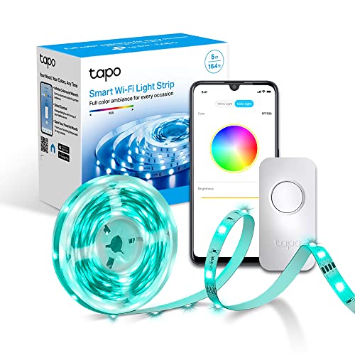 TP-Link Tapo L900-5 Striscia LED Smart 5m, WiFi Strisce LED RGB Compatibile con Alexa e Google Assistant, Sync-to-Sound, Luci LED Adatto per Casa, Bar, Festa, Accorciabile e Controllo dall'APP
