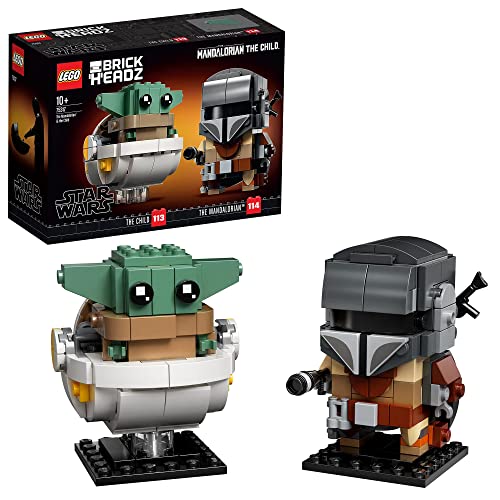 LEGO 75317 Star Wars Il Mandaloriano e il Bambino, Modellini da Costruire di Brickheadz con 'Baby Yoda', Set con Personaggi da Collezione, Idee Regalo