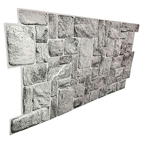 Pannelli parete PVC Finta pietra Effetto 3D - rivestimento parete GREYSTONEE (30)