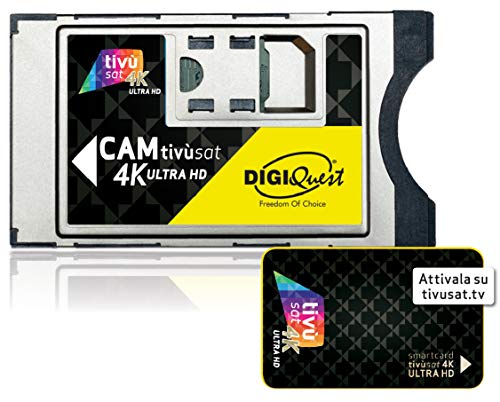 Digiquest CAM tivusat 4K Ultra HD - Dispositivo abilitato ai canali zona DAZN