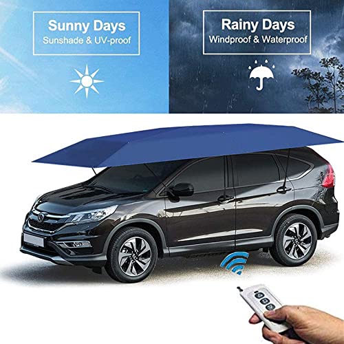 DAETNG Tenda per auto Protezione per ombrellone, Copertura Portatile, parasole Completamente automatica, con telecomando impermeabile estiva (420X220Cm)