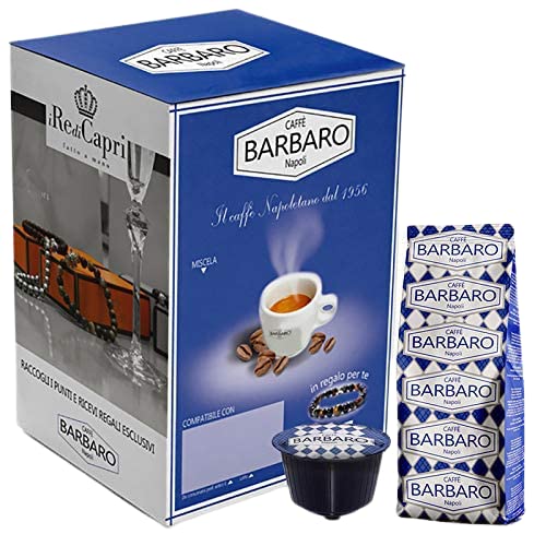 CAFFE' BARBARO Napoli 100 Capsule caffè Dolce Gusto Cremoso Napoli Miscela Blu