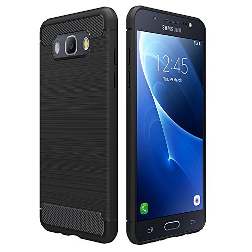 Simpeak Cover Compatibile per Samsung Galaxy J5 2016 5.2', Nero Custodia Compatibile con Samsung Galaxy J5 Silicone Molle Cover Soft TPU Case