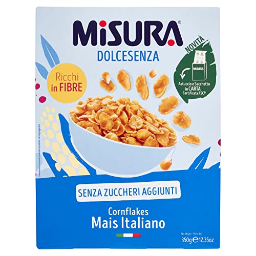 Misura Cornflakes Dolcesenza | Mais Italiano | Senza Zuccheri Aggiunti | Confezione da 350 gr