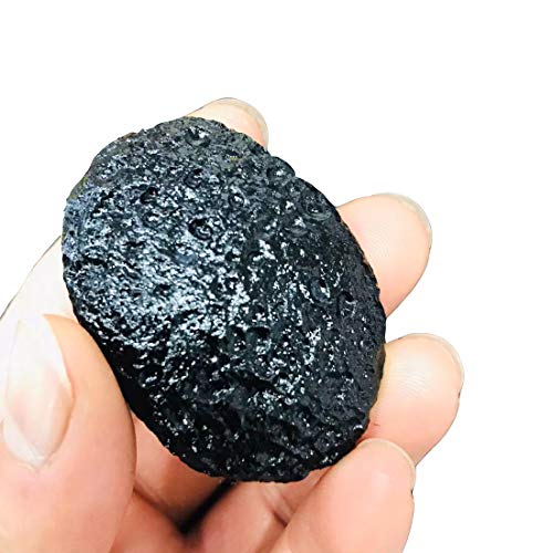 MRXFN Cristallo Grezzo 1 pz Grezzo Naturale Pietra Meteorite Quarzo Ovale Pietra Grezza Nero tektite Esemplare in Vendita
