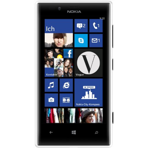 Nokia - Smartphone Lumia 720 con schermo touchscreen LCD da 10,9 cm (4,3'') WVGA ClearBlack, fotocamera da 6,7 Megapixel, processore Dual-Core da 1,0 GHz, NFC, Windows Phone 8, colore: Bianco