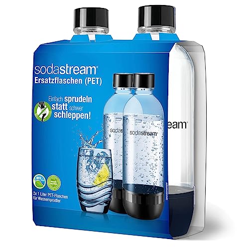 SodaStream 1041243490 Bottiglie per gasare, confezione da 2 x 1 Litro, grigio