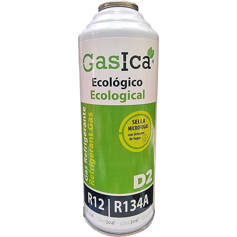 REPORSHOP - 1 Bottiglia Gas Ecologico Gasica D2 312g Surrogate R12, R134A Organic Fermo