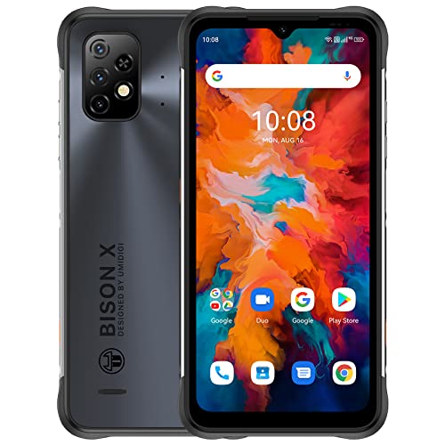 UMIDIGI Bison X10 Rugged Smartphone,6.53'' HD 6150mAh Battery IP68/IP69 Cellulare in Offerta,Camera 20MP,4GB+64GB Android 11 Smartphone Offerta