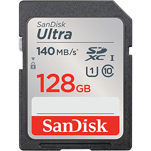 SanDisk 128 GB Ultra SDXC Scheda di Memoria, con velocità fino a 140 MB/s, prestazioni dell'app A1, UHS-I, Classe 10, U1