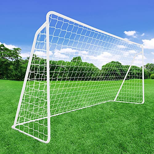 Porta da calcio, 365 cm x 180 cm, montaggio rapido, per partite junior o giochi di cortile, rete da calcio e porta da calcio, attrezzatura da allenamento per calcio