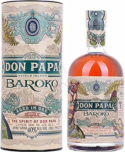 Don Papa Distillato di melassa Baroko, Pacco Regalo, 700 ml