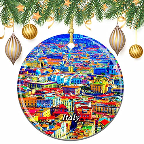 Italia Napoli Natale Albero di Natale Ornamento Decorazione Matrimonio Ciondolo Appeso Decorazione Città Viaggio Souvenir Collection