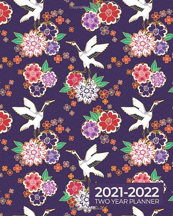 2021-2022 Two Year Planner | Kimono: 2-Year Pocket Calendar and Monthly Planner (Personal Organizers with Tabs, Moon Phases, US Federal Holidays)