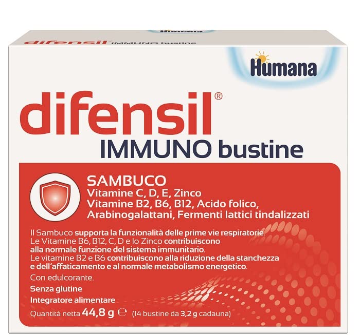 Humana Difensil - Immuno Bustine Integratore Alimentare, 14 Bustine